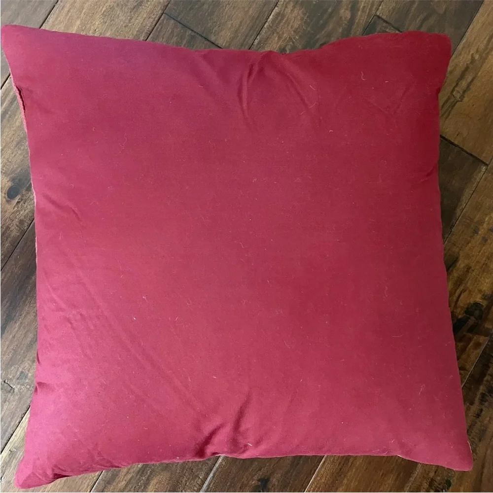 Crate & Barrel crocheted throw pillow 23”